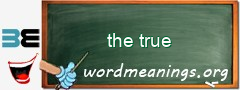 WordMeaning blackboard for the true